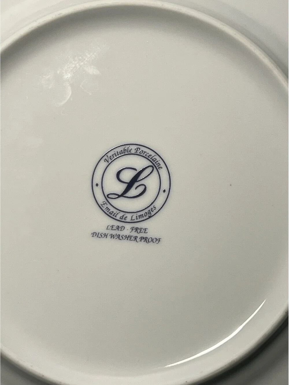 Godinger Email de Limoges 1980s 8 Fruit Salad Plates Hand Painted Marino, 7.5”